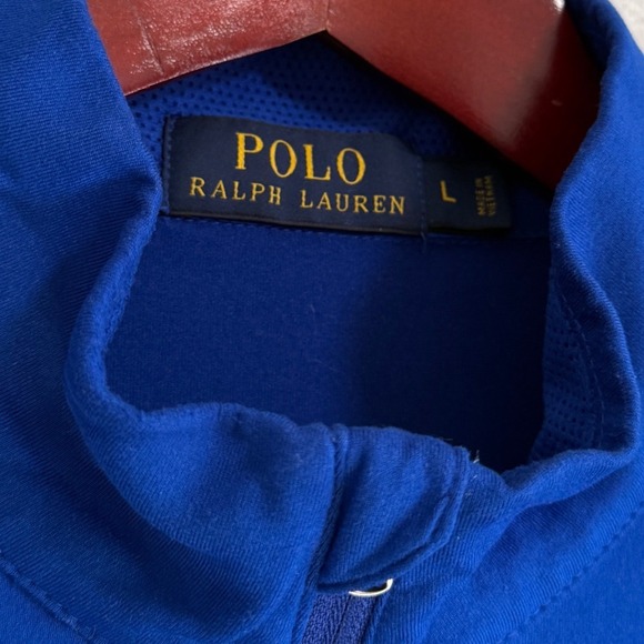 Polo Ralph Lauren Mens Royal Blue Performance Quarter Zip Pullover Size L - Picture 2 of 6